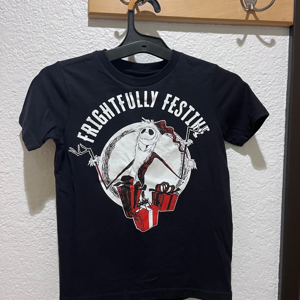 Kids Disney Black 'Frightfully Festive' Jack Skellington Graphic Tee